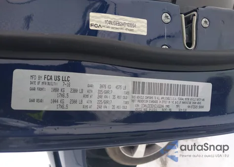 2017 Jeep Compass High Altitude 4X4 z USA, uszkodzony, nr VIN 1C4NJDEB2HD103204